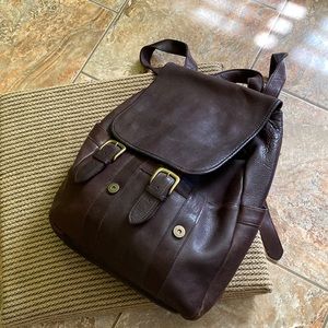Leather backpack from the Gap.